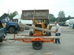 Loading CASO whistle posts onto trailer