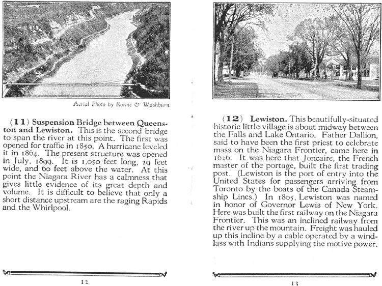 Niagara Gorge Belt Line Brochure Pages 12 and 13