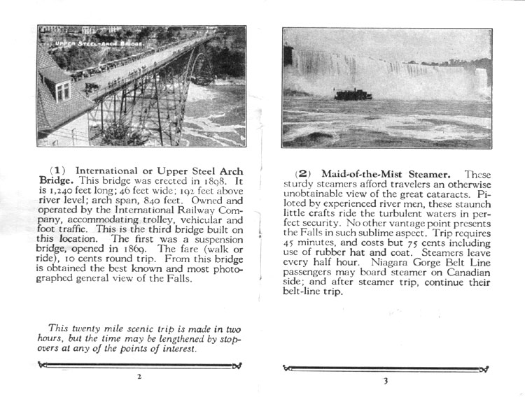 Niagara Gorge Belt Line Brochure Pages 2 and 3
