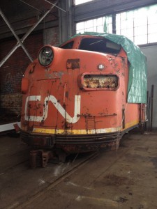 CN 9173 has the side windows covered while we make the necessary repairs.