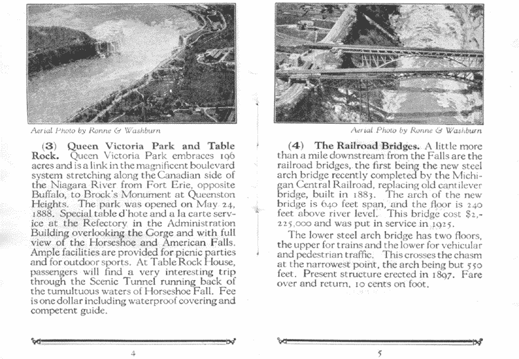 Niagara Gorge Belt Line Brochure Pages 4 and 5